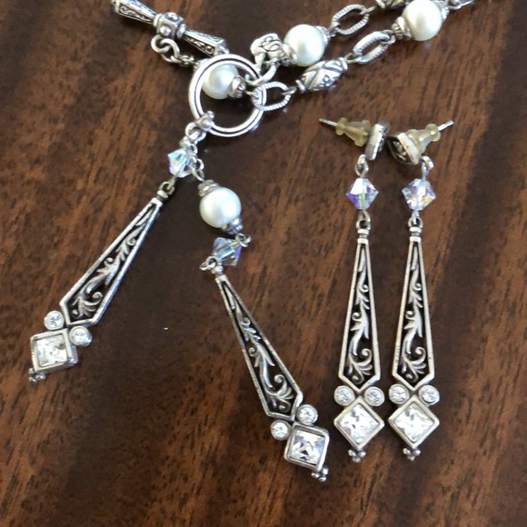 Brighton ZOE Toggle necklace and matching earrings set rare retired - Picture 10 of 13